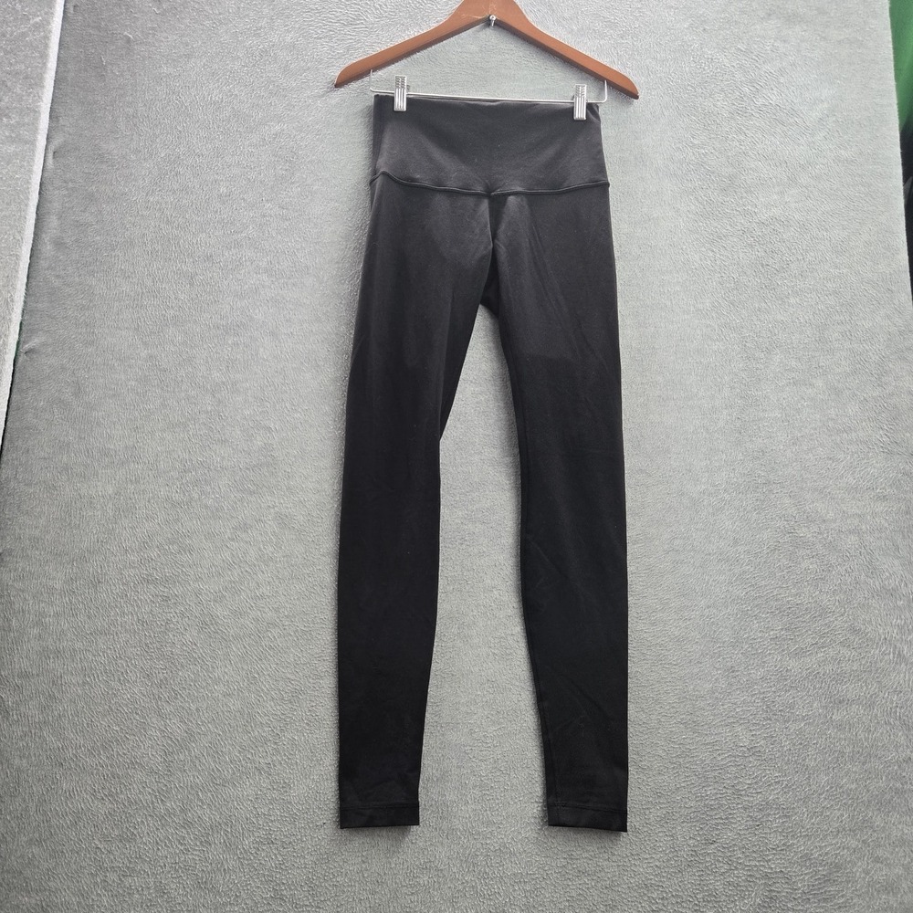 Lululemon Activewear Pants 6 Black Yoga Legging Slim 29" Inseam Logo